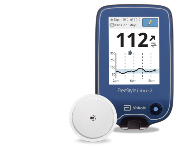 Freestyle Libre 2 integrated continuous glucose monitor