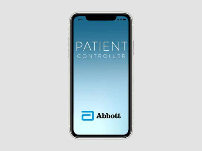 Patient Controller app on smartphone