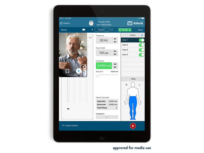 Neurosphere Virtual Clinic on a tablet