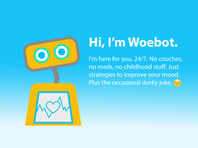 Woebot introduction illustration