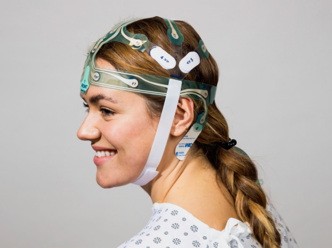 Person wearing Neurocap