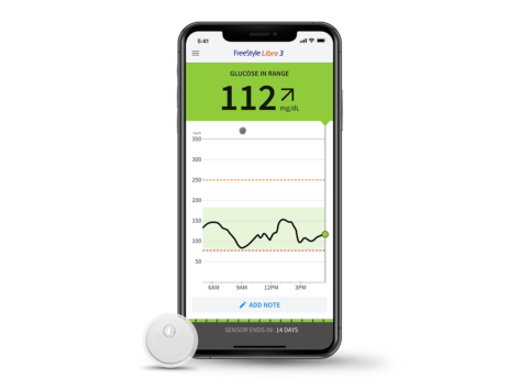 Freestyle Libre 3 sensor with smartphone app