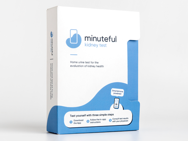 Minuteful Kidney test kit box