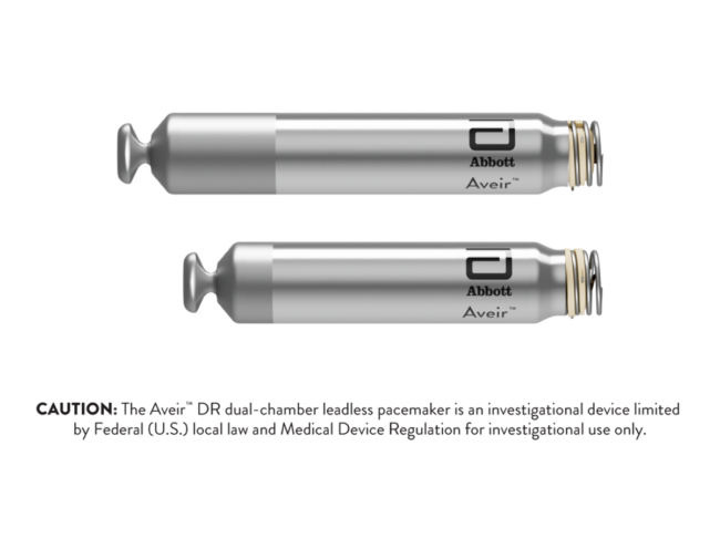 Aveir DR dual-chamber leadless pacemaker