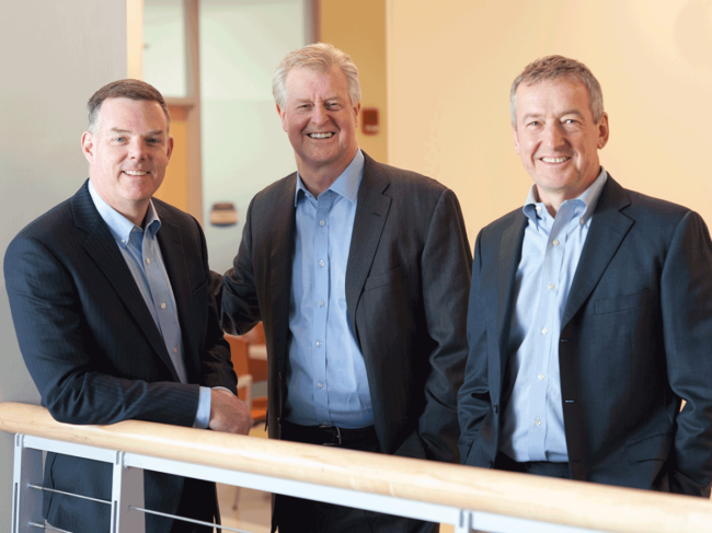 Rallybio founders (left to right) Jeff Fryer, Martin Mackay and Steve Uden