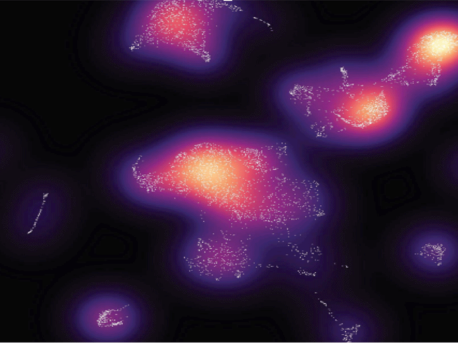 Immune cell density plot