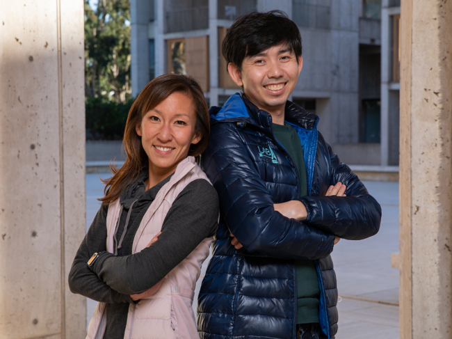 Senior author Kay Tye and co-first author Hao Li. Credit: Salk Institute