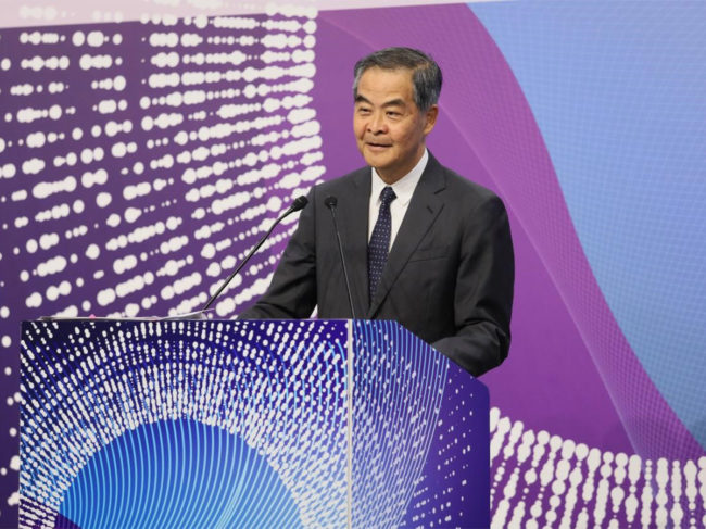 Leung Chun-ying, vice chairperson of the Chinese People’s Political Consultative Conference (CPPCCC) at Bio Hong Kong 2024