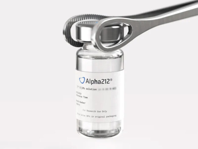 Vial of Advancell's Alpha-212 isotope