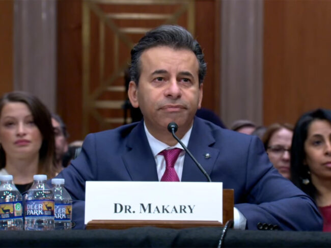 Martin Makary, nominee for U.S. FDA commissioner