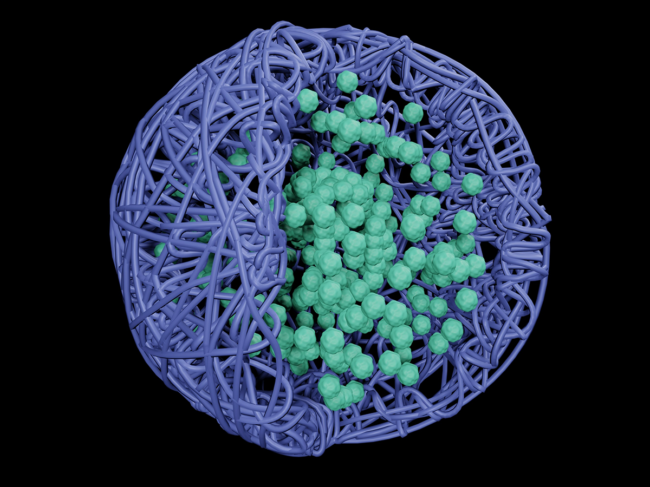 3D concept image of nanoparticle layers