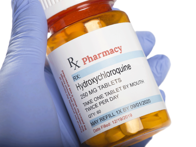 Hydroxychloroquine prescription bottle