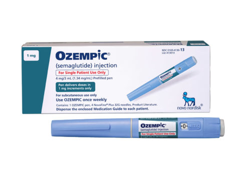 Ozempic pen and packaging