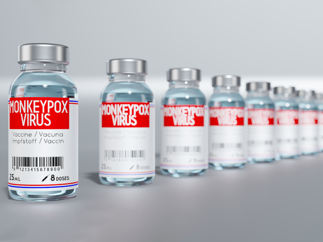 Vials of monkeypox vaccine