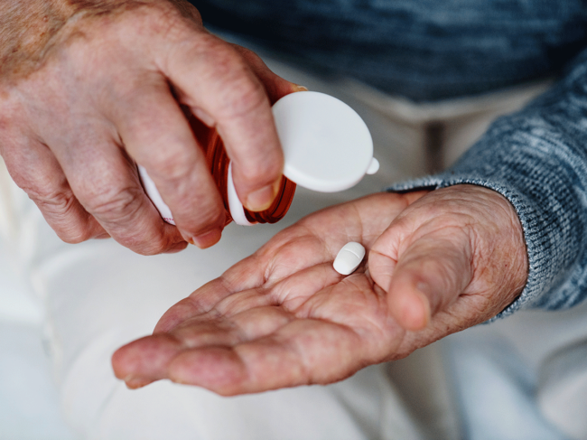 Person taking medication