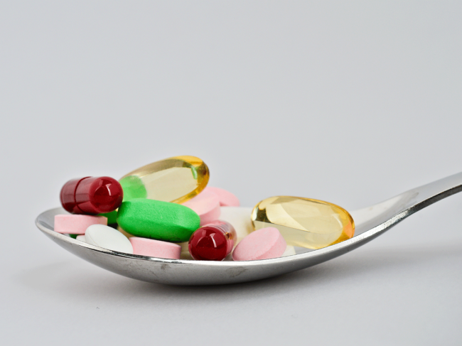 Pills on a spoon