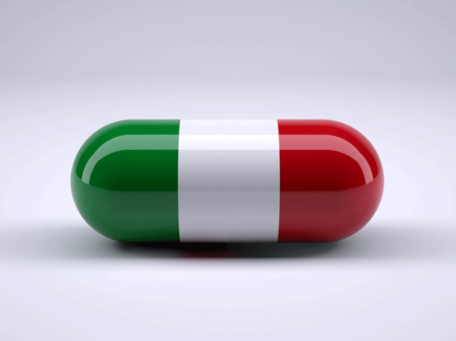 Capsule with Italian flag 