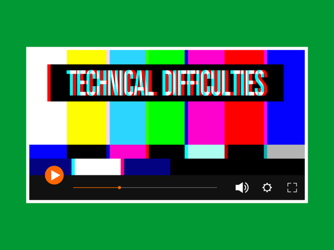 Technical difficulties illustration