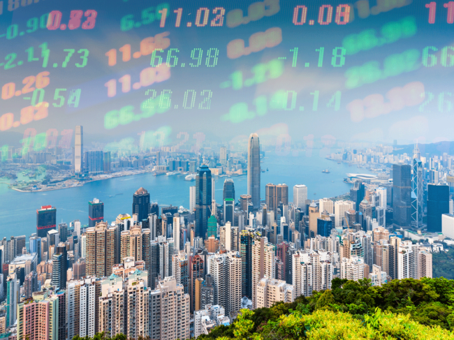 Hong Kong stock market illustration