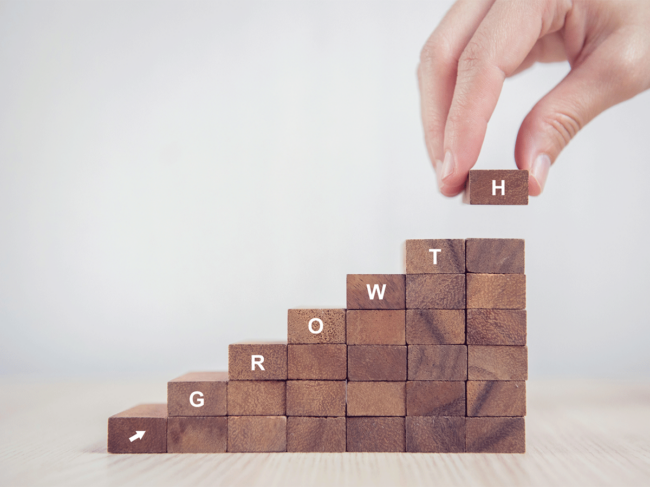 Building blocks spelling Growth