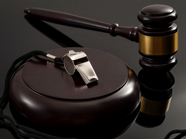 Gavel with whistle