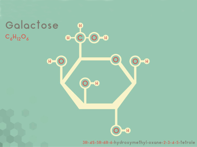 Galactose skeletal formula