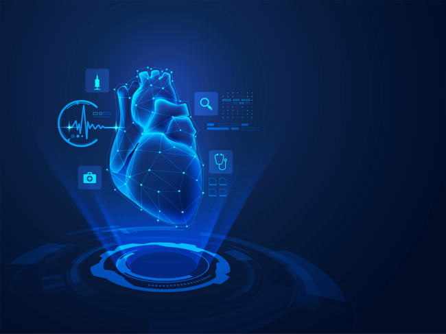 Digital cardiology illustration