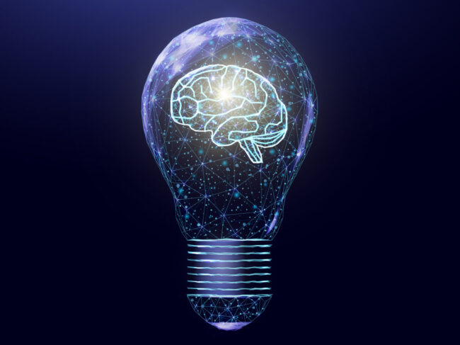 Brain as light bulb filament