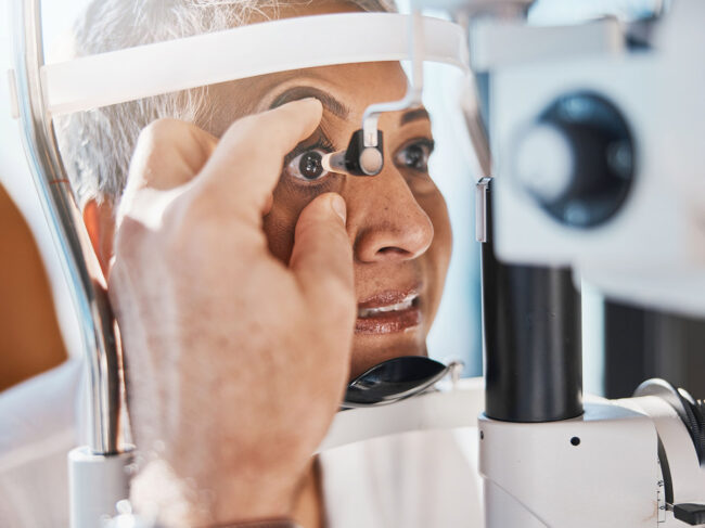 Senior eye exam